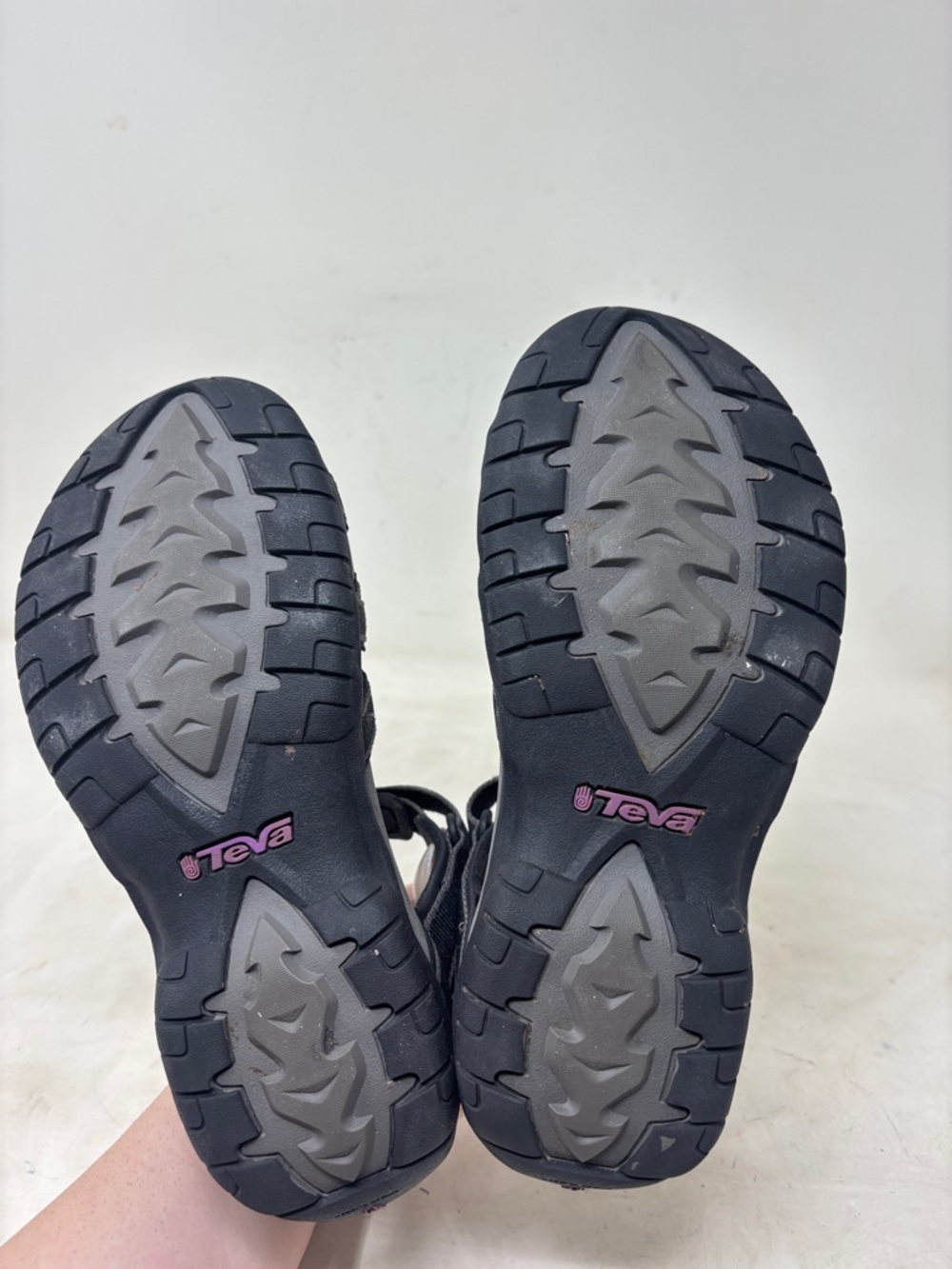 Teva Women’s Black Sandals with Purple Accents - Picture 8 of 10